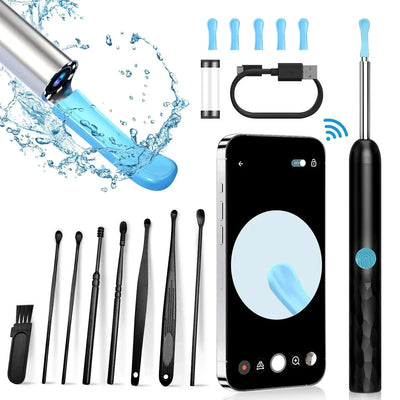 Ear Wax Removal tool with 1080P camera, compatible with iOS and Android devices.