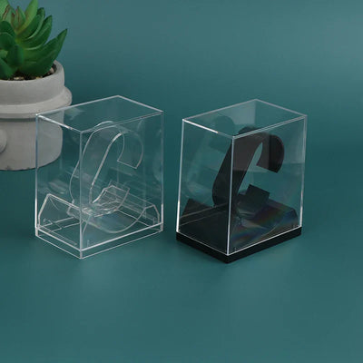 Plastic watch display storage holder, transparent case for smart watch protection.