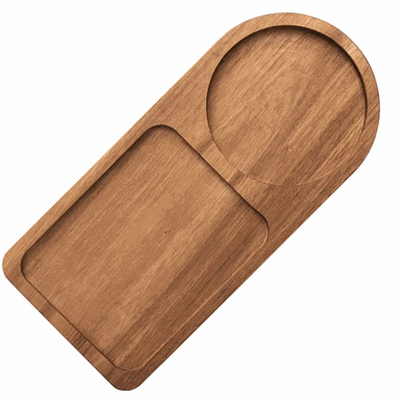 Coffee Tray Wood Plate for serving food and drinks made from solid wood.