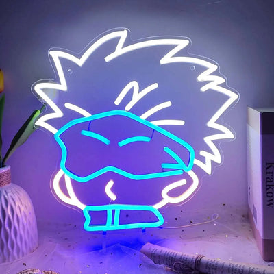 Anime LED neon light with dimmable sign, USB powered for wall decor in game rooms, parties, and man caves.