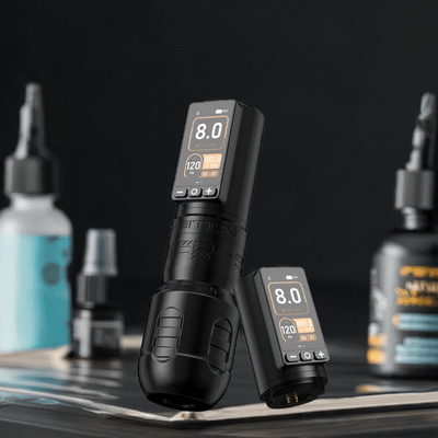 Ambition Soldier 270 tattoo gun with digital display and sleek design, black color.